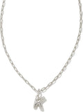 Crystal Letter Short Pendant Necklace - Personalized CZ Initial look