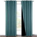 NICETOWN 100% Blackout Blinds Sea Teal - Energy Smart Drapes