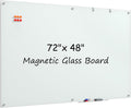 Glass White Board 72in x48in Frameless Magnetic Whiteboard - Modern