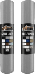 Slip Resistant Drawer and Shelf Liner 2 Pack, Gray - 12 in x 10 ft