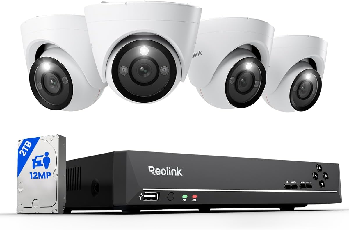 REOLINK 12MP Smart Security System with AI Video Search Features