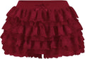Women Y2K Lace Multi-Layered Bloomers - Ruffle Pumpkin Shorts