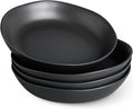 AmorArc 9.75in Ceramic Large Pasta Bowls Set of 4 - 38oz Matte Black