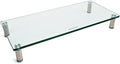Multimedia Desktop Stand 22in x 9.5in - Clear Glass Riser for Monitors