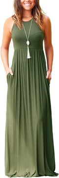 Sleeveless Maxi Dress with Pockets - Casual Flattering Summer Wear