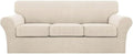 Turquoize 4 Piece Couch Cover for 3 Cushion Sofa - Durable Fit