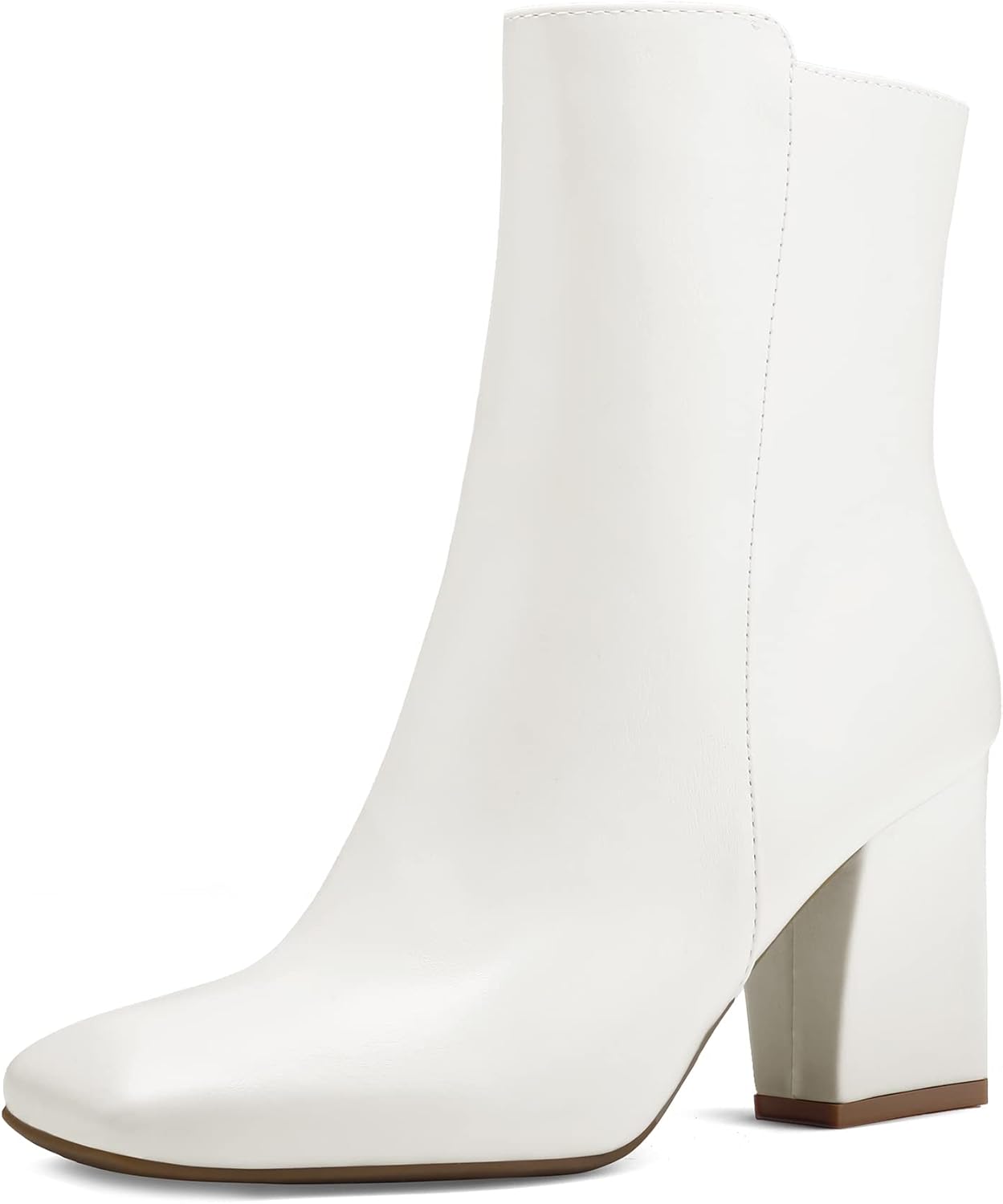 Stylish Women's Ankle Boots with Square Toe and Side Zipper