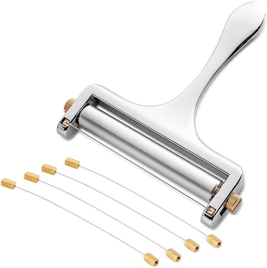 NANEEZOO Adjustable Cheese Slicer ~ Effortlessly Slice Soft & Hard Cheeses