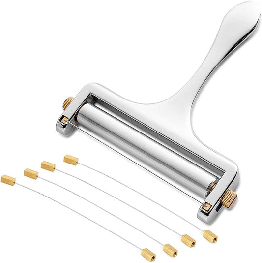 NANEEZOO Adjustable Cheese Slicer ~ Effortlessly Slice Soft & Hard Cheeses