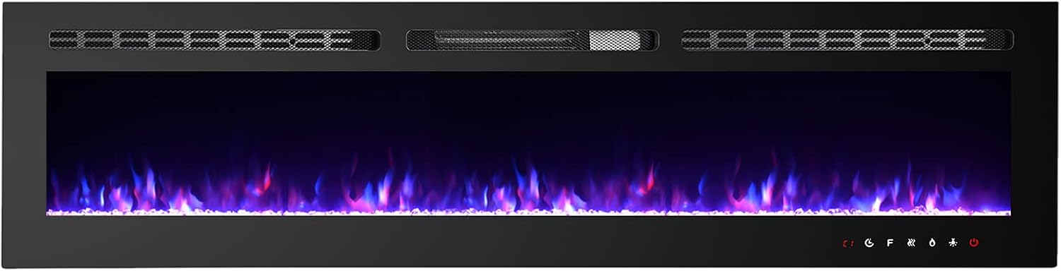CharaVector 70 Electric Fireplace Insert: Remote Control & Touch Screen