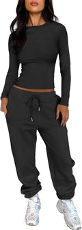 ANRABESS Womens 2 Piece Sweatsuit Set - Cozy Fall Lounge Outfit