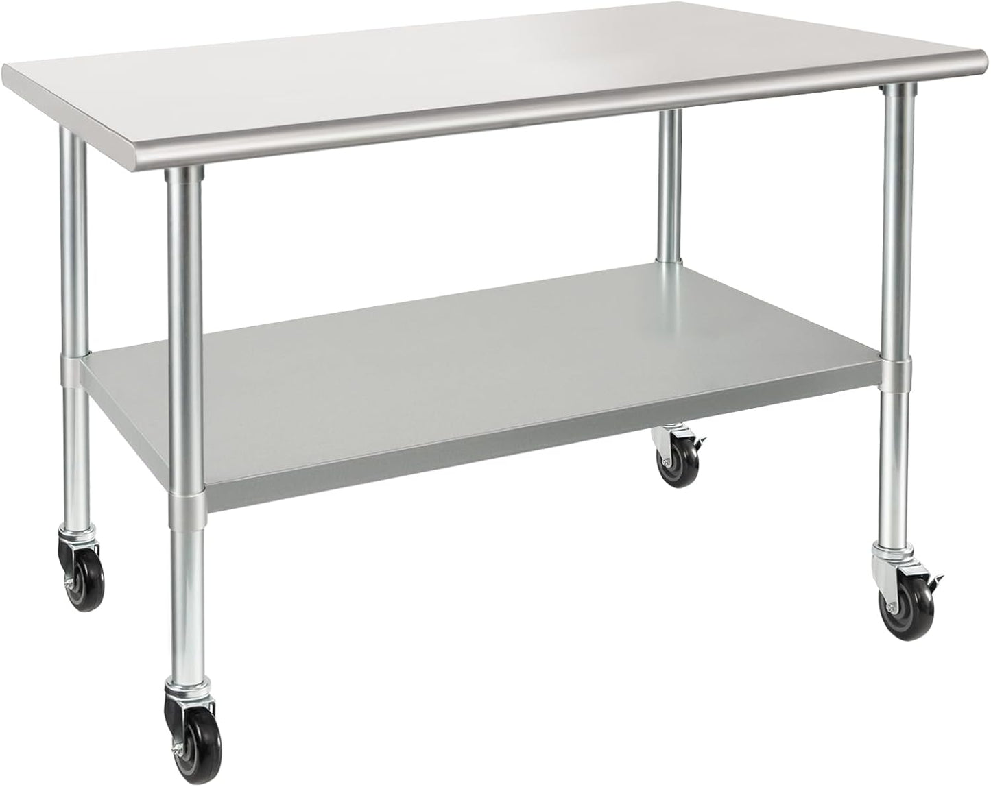 HARDURA Stainless Steel Table with Wheels for Commercial Use