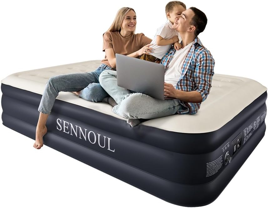 Air Mattress Queen with Built in Pump for Comfortable Sleep