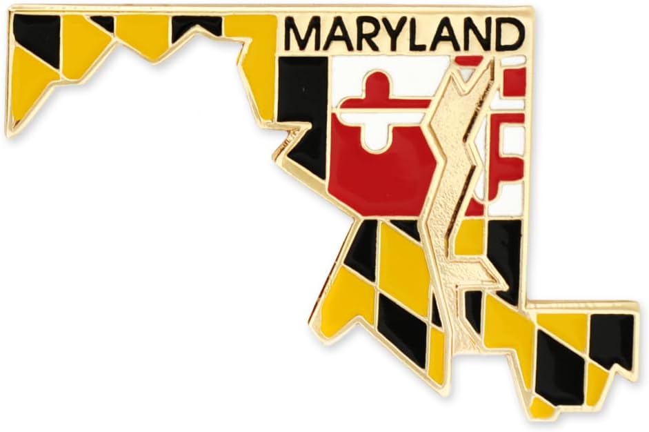 Maryland State Shape Flag Lapel Pin - Unique Gift Idea