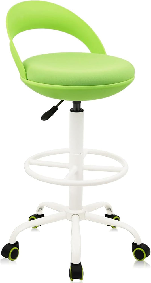 Ergonomic Drafting Chair with Back and Footrest for Comfort