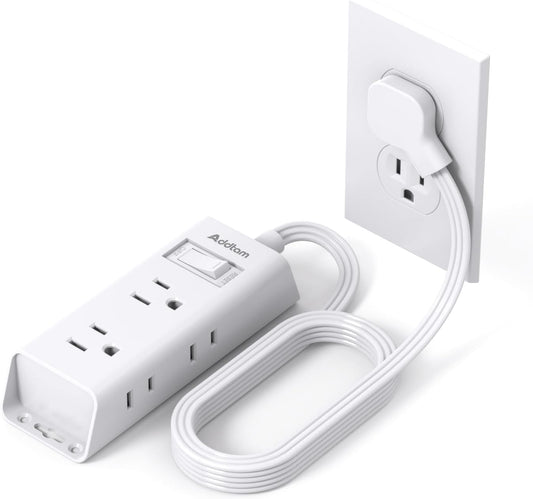 Addtam 6 ft Flat Extension Cord - Cruise Ship Power Strip
