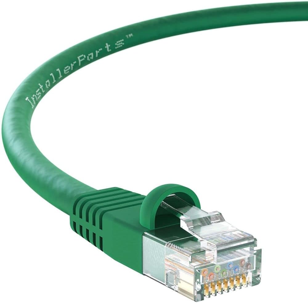 InstallerParts CAT6 Ethernet Cable - 10Gbps, 2 FT, Green