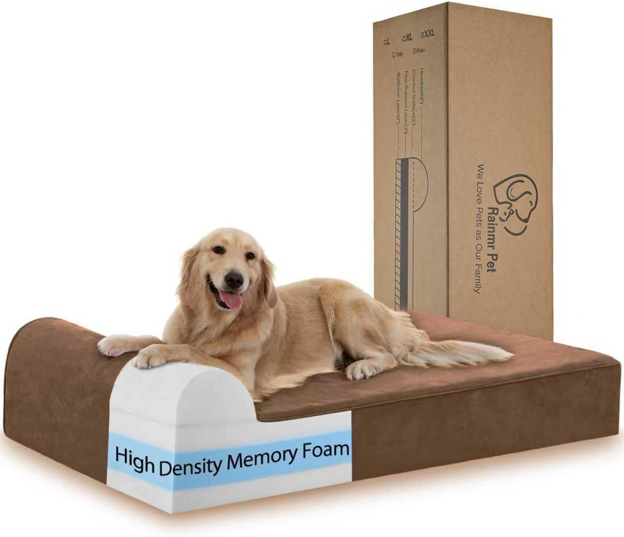 Orthopedic Dog Beds for Large Dogs with Memory Foam Support