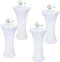 Round 24x43 in Stretch Cocktail Tablecloth 4PCS - Fitted Spandex