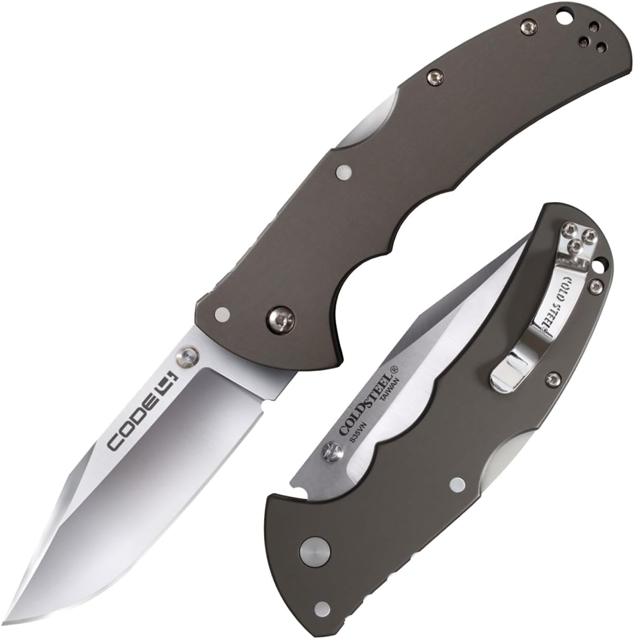 Cold Steel Code 4 Folding Knife with S35VN Blade and Aluminum Handle