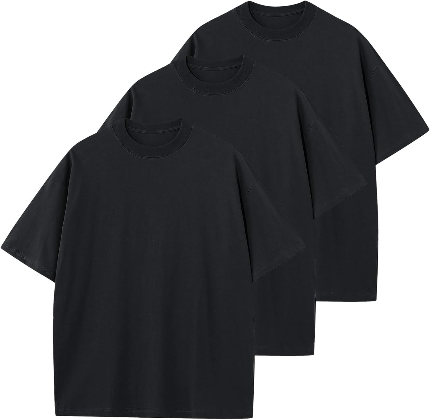 Men's Cotton T-Shirts Oversized Unisex Short Sleeve Crew Neck