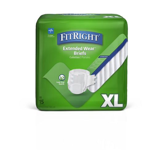 Medline FitRight X-Large Overnight Briefs - 60 Count