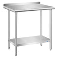 Stainless Steel Table 30 x 18 in with Backsplash - Commercial Prep