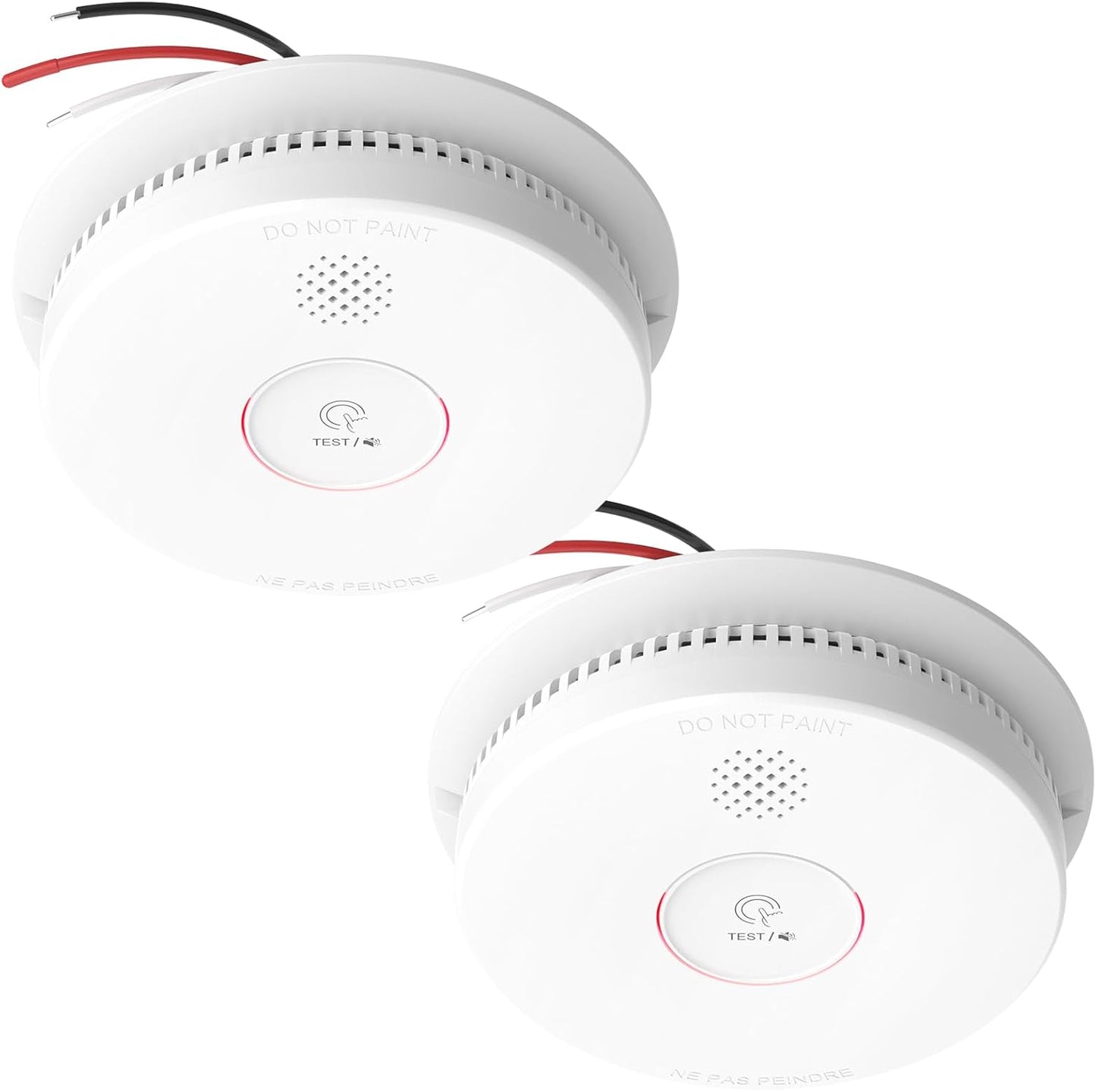 Hardwired Interconnected Smoke Detectors with 9V Battery Backup