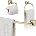 Stature 24 in Golden Champagne Towel Bar Set - Bathroom