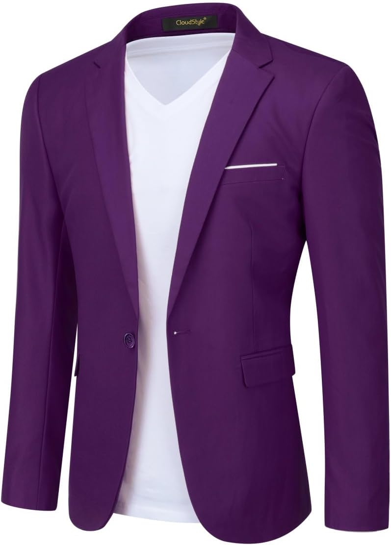 Cloudstyle Men's Slim Fit Sport Coat for Business and Daily Wear