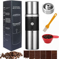 Portable Electric Coffee Grinder, 15 Grind Settings, Rechargeable