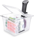 EVERIE Sous Vide Container 12 Qt with Collapsible Lid and Rack