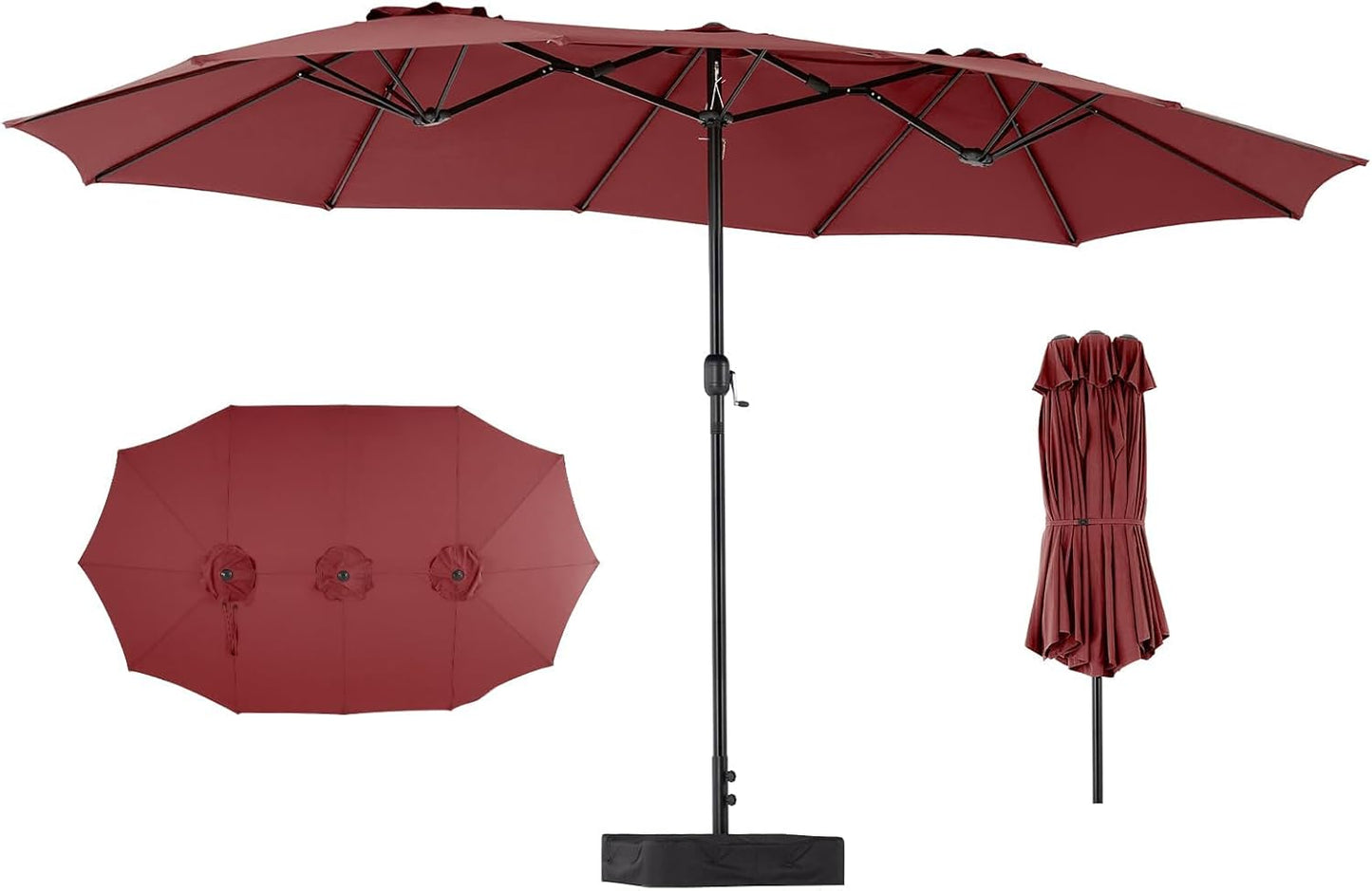 DUMOS 15ft Large Patio Umbrella for Outdoor Spaces and Events