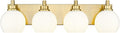 Bathroom Light Fixtures 4 Light Brushed Gold Vanity Light - Modern