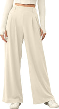 EVALESS Wide Leg Palazzo Pants High Waisted Waffle Knit - Comfortable