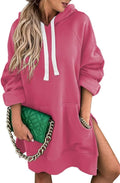 Women's Oversized Pullover Hoodie Dress - Soft Stretchy Casual