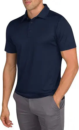 Mens Untucked Golf Polo Shirts - Quick Dry, 4-Way Stretch Fabric