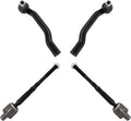 TRQ Front Inner and Outer Tie Rod Set Compatible with 2011-2017 Nissan