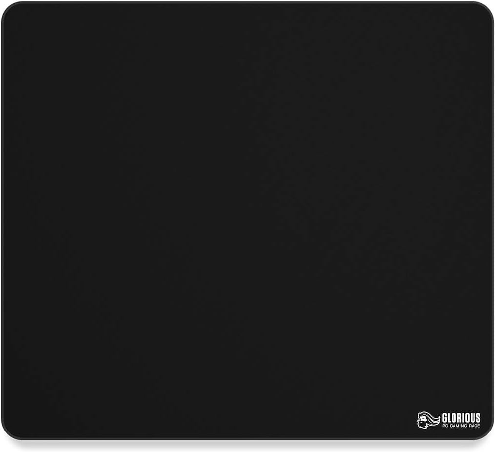 Enhance Your Gaming with Glorious XL Mouse Pad - Wide Black Cloth, Stitched Edges | 16x18