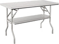 Stainless Steel Folding Prep Table 24x48 in - NSF Commercial