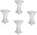 Highboy Cocktail Table Covers, White, Set of 4 - Banquet Tables Pro