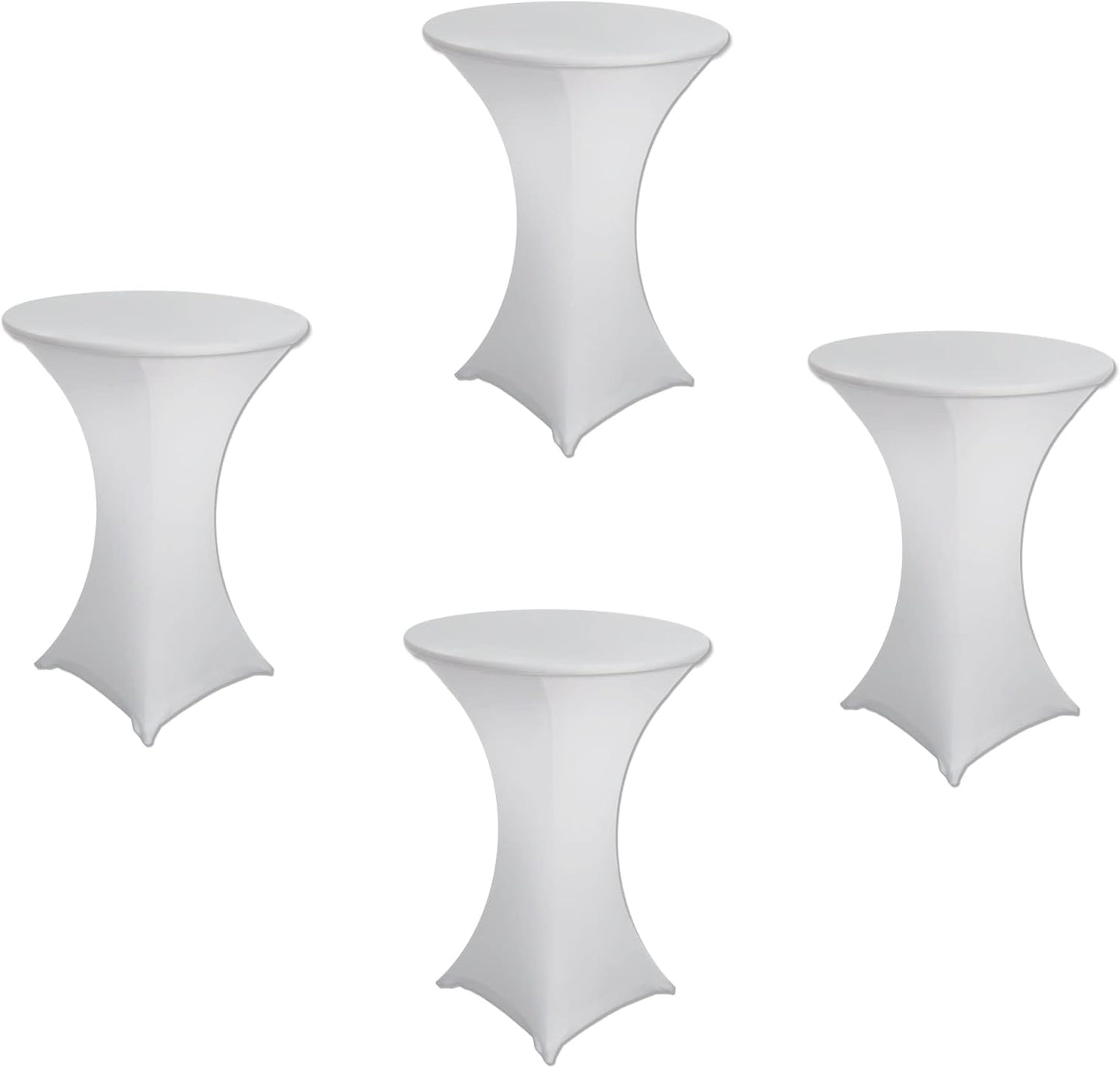 Highboy Cocktail Table Covers, White, Set of 4 - Banquet Tables Pro