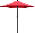 Sunnyglade 7.5 ft Patio Umbrella with Tilt and Crank - Red