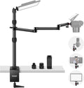NEEWER Overhead Camera Rig with Trifold Boom Arm for Streaming