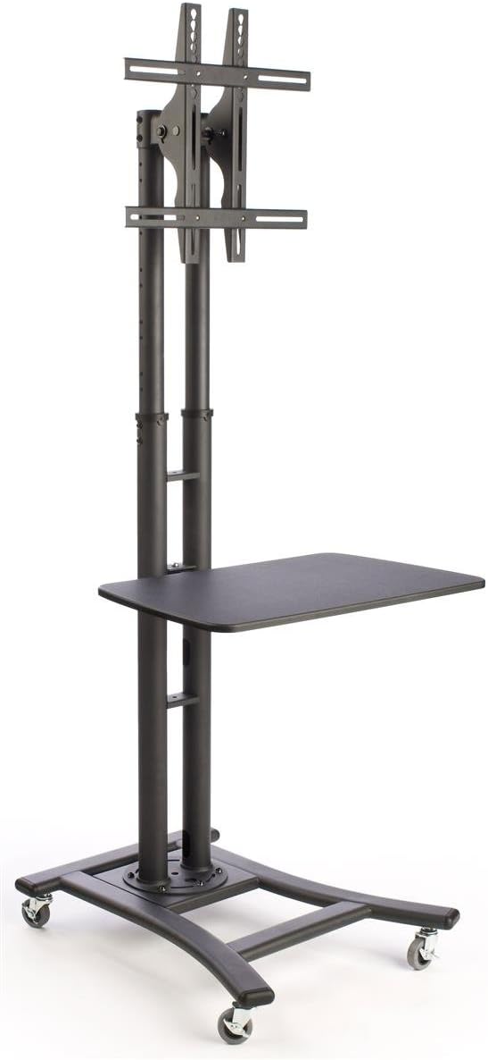 Mobile TV Stand for 32 to 70 inch Monitors with Adjustable Shelf