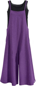 Women Casual Loose Long Bib Pants Wide Leg Jumpsuit