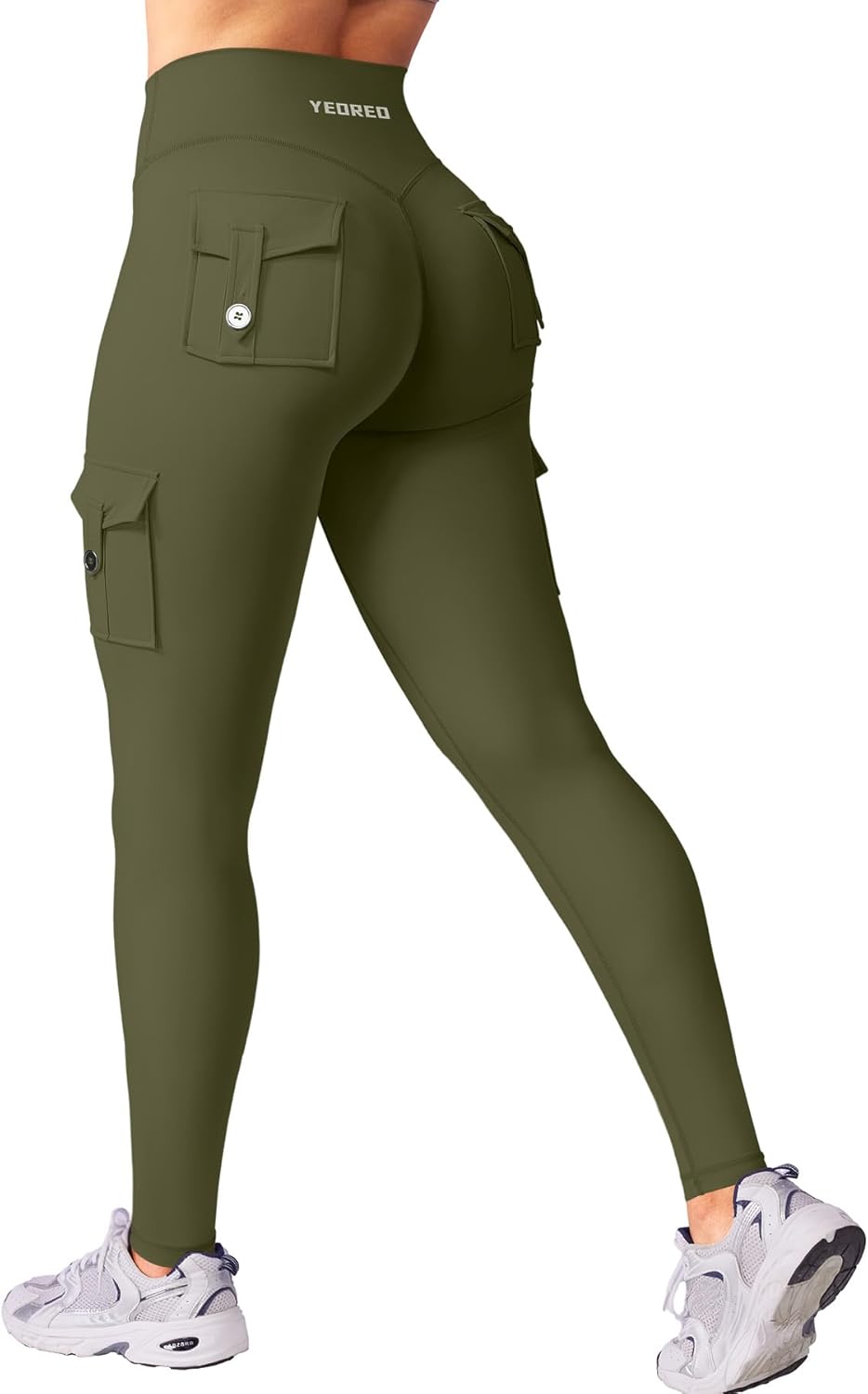 YEOREO CoreFlex Workout Cargo Leggings for Women with Pockets
