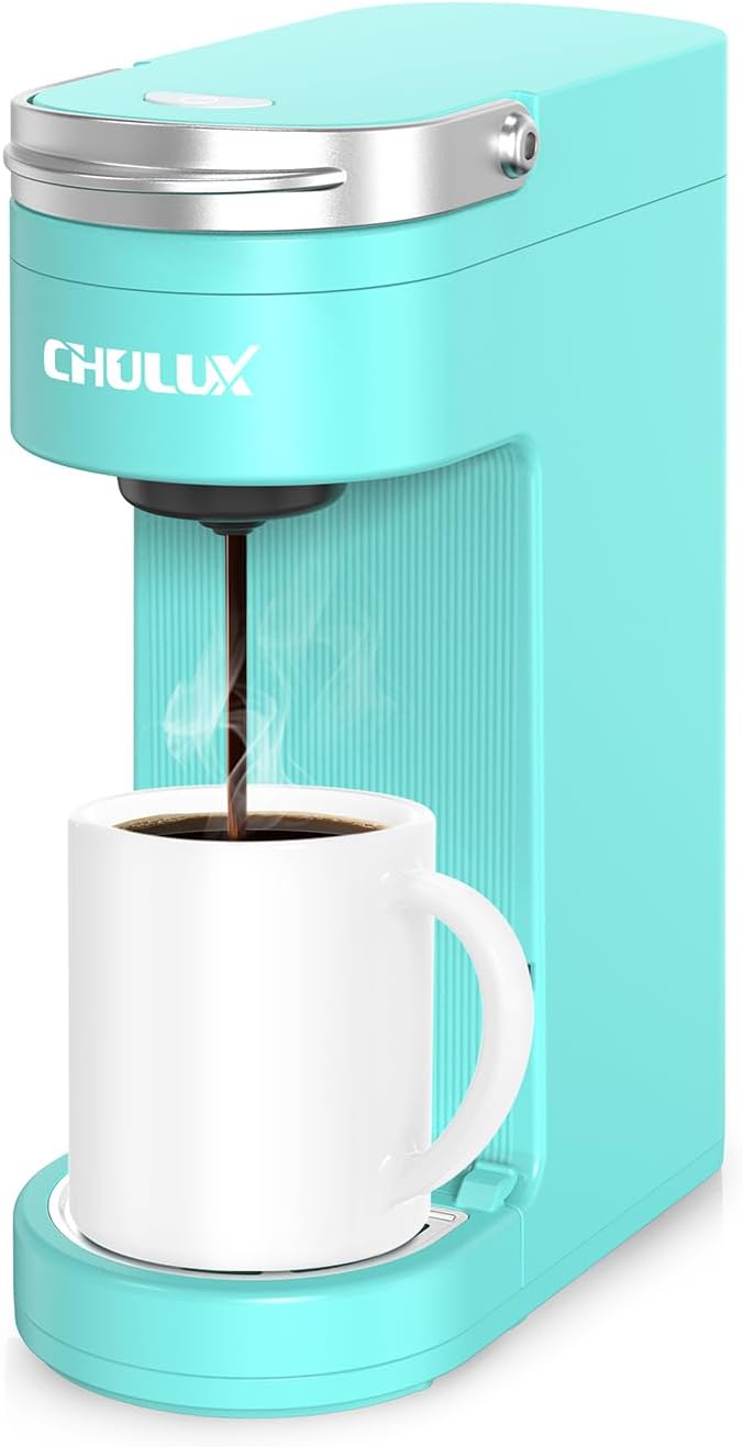 CHULUX Slim Single Serve Coffee Maker - Travel Mug Friendly