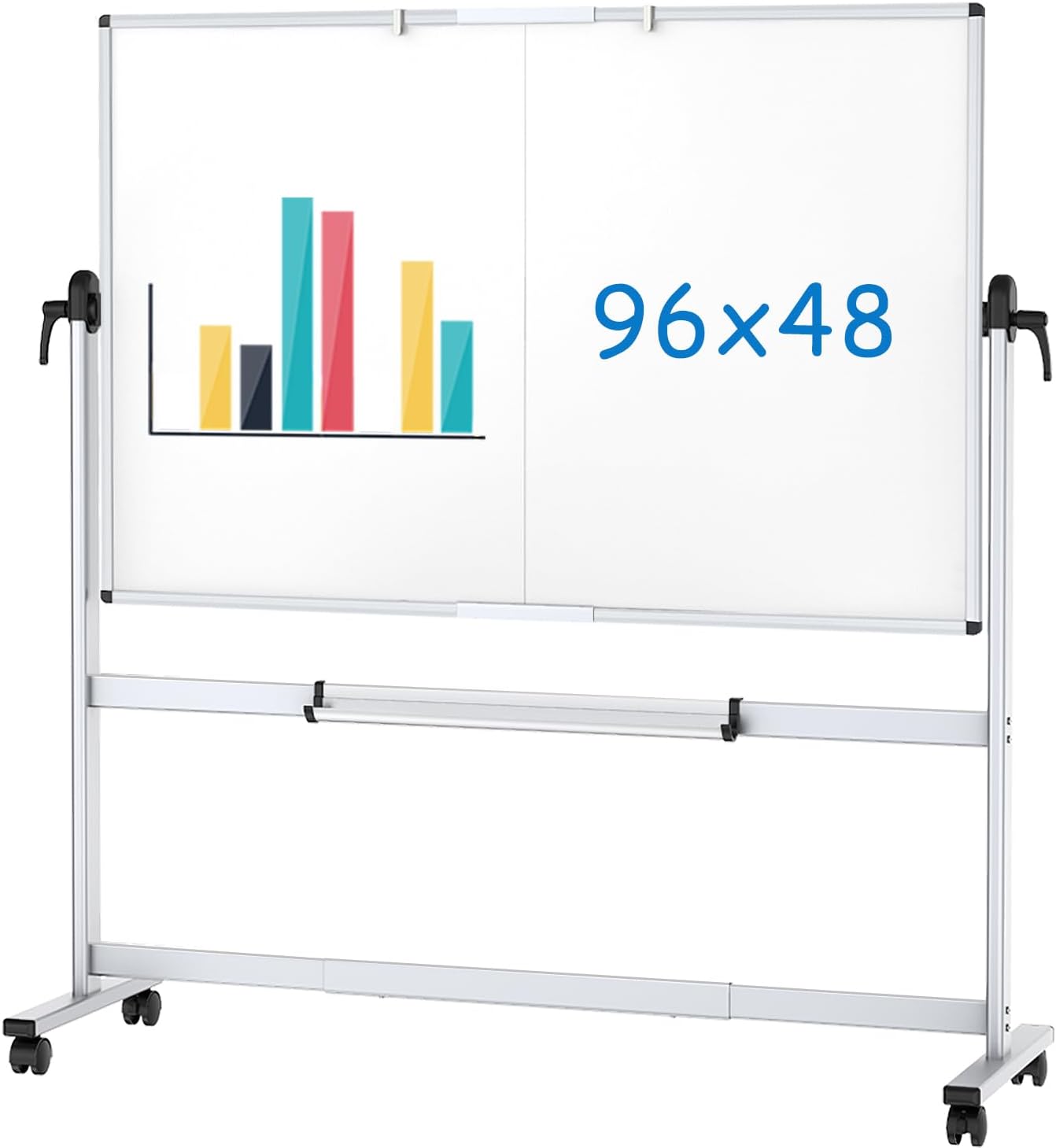 VIZ-PRO Double-Sided Mobile Whiteboard for Efficient Presentations