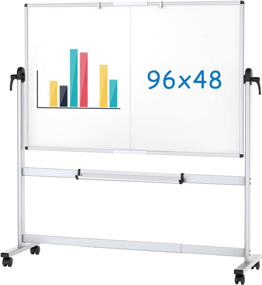 VIZ-PRO Double-Sided Mobile Whiteboard for Efficient Presentations
